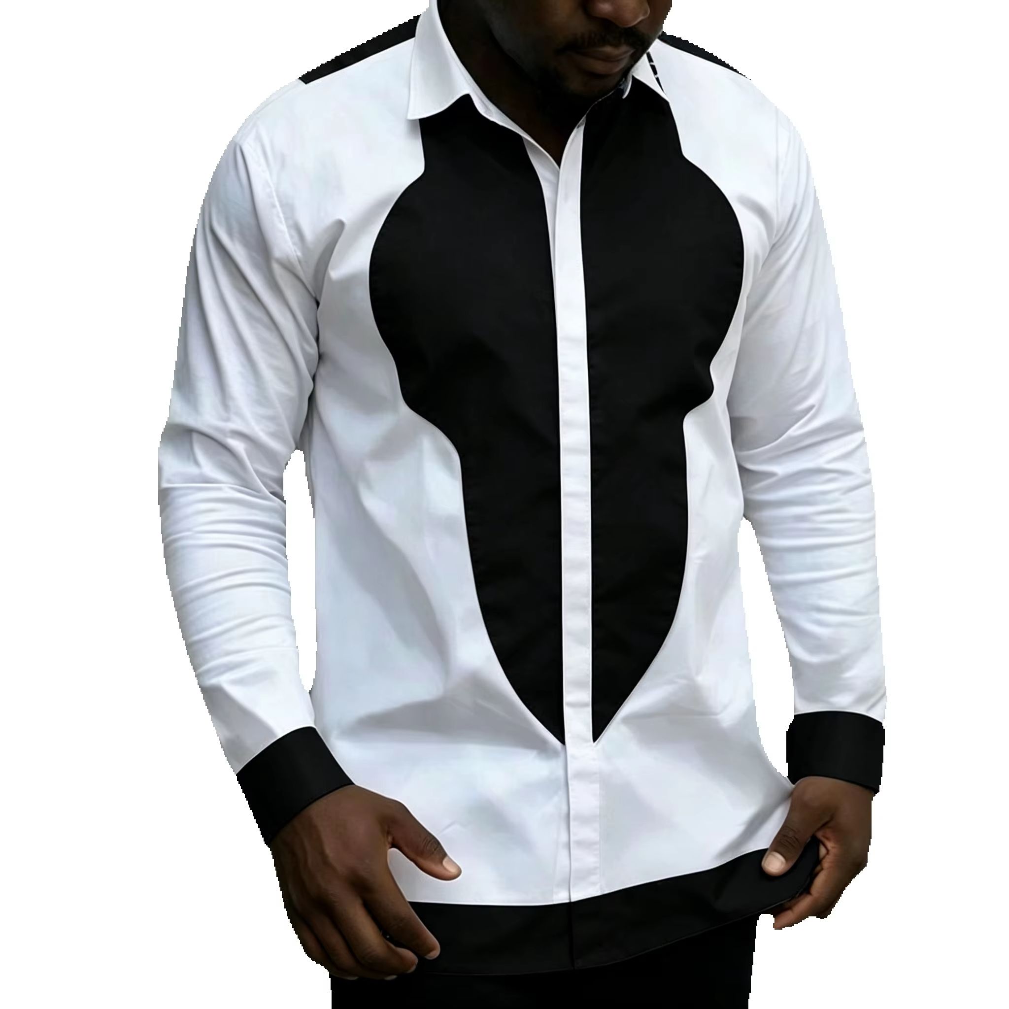 Dashiki Shirt Men - Нигерийская мода, белые мужские рубашки, современный