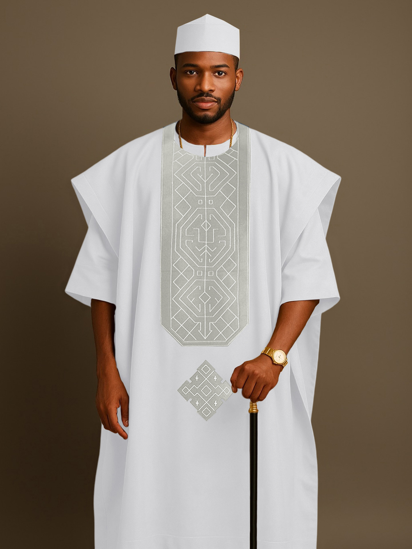 Dashiki Shirt Men - 3 предмета нигерийского традиционного кафтана, наряд