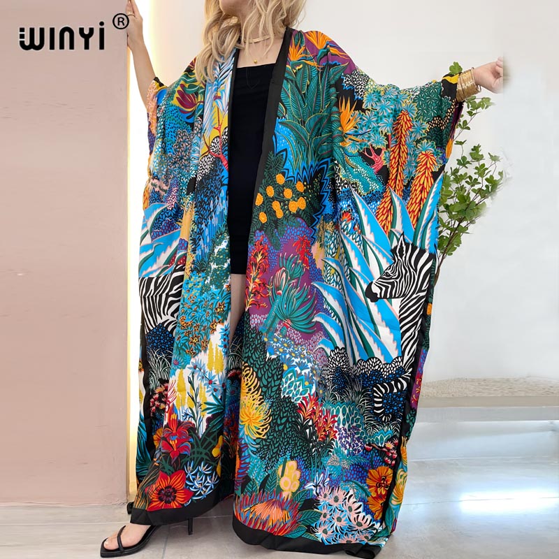 Ethnic Gown - WINYI Африка Ближний Восток Женское кимоно-кардиган