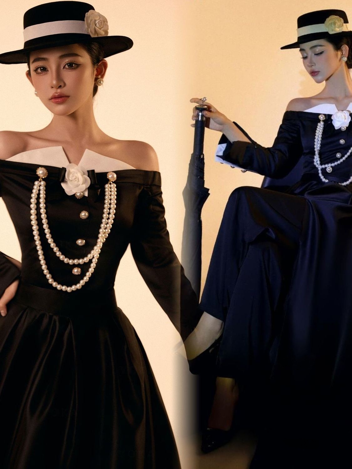 Ethnic Fashion Studio - Черное винтажное свадебное платье в стиле
