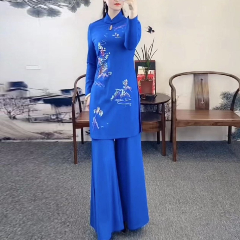 Ao Dai Vietnam Dress - Женское вьетнамское традиционное платье Aodai, костюм