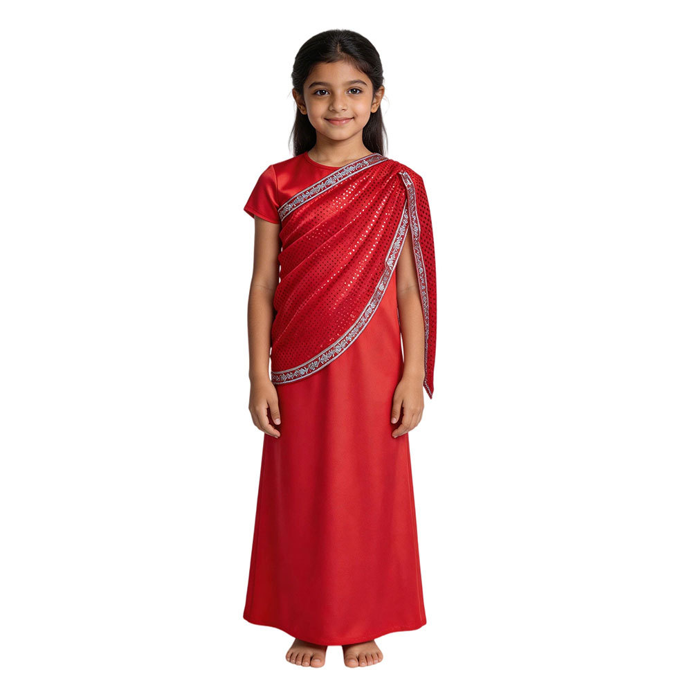 Ethnic Gown - Красное индийское этническое платье с пайетками