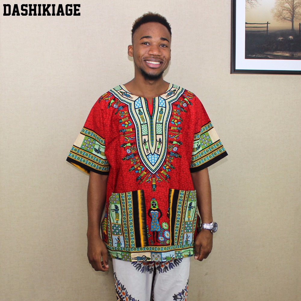 Dashiki Shirt Men - (Быстрая доставка) 2016 новейший модный дизайн