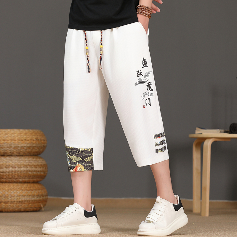 Urban Ethnic Fashion - Мужские летние шорты из ледяного шелка: